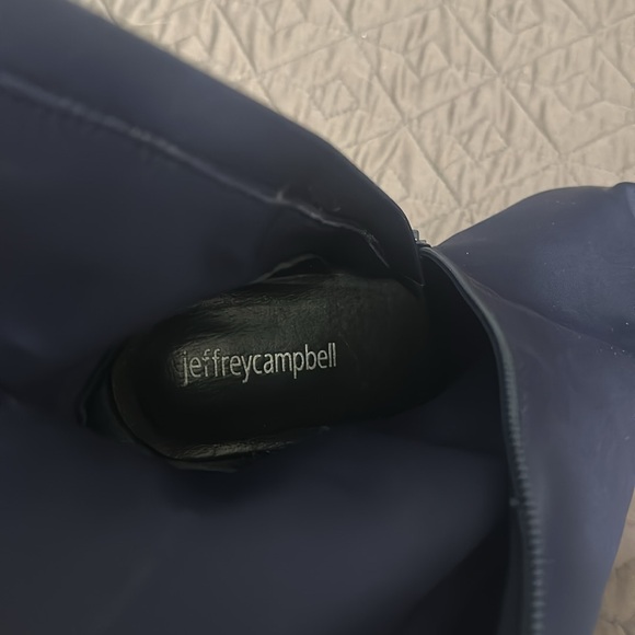 Jeffrey Campbell navy neoprene ankle bootie - siren - Picture 3 of 7